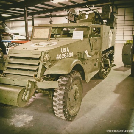 Officially known as the Carrier Personnel Half-Track (or M3 Half Track), this go-anywhere vehicle was introduced at the tail end of World War II.