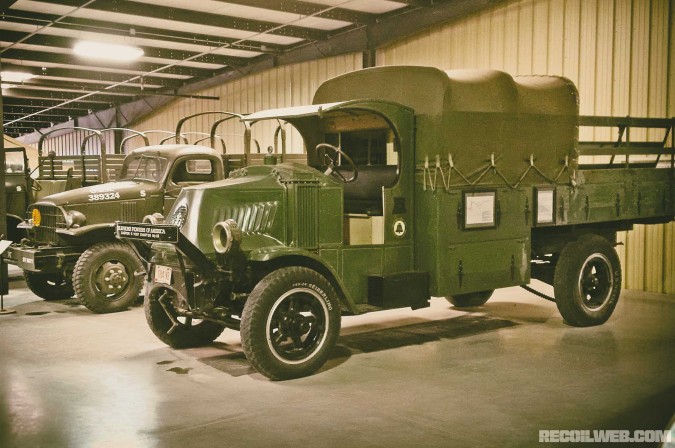 One of the few remaining World  War I-era Mack Trucks in the world is at the HMMV. Introduced in 1916, it was used by both the British and American military.