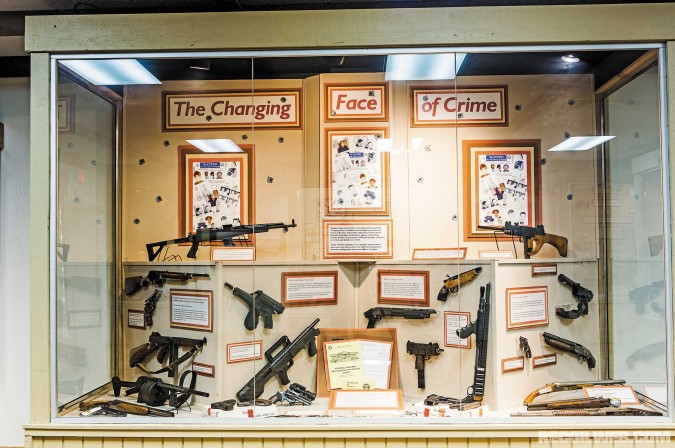 Texas Ranger Hall of Fame and Museum employees are often asked why Texas Rangers still need guns if they're mostly doing investigative work today. The exhibit "The Changing Face of Crime" displays some of the illegal firearms confiscated in the Waco/McLennan County area. This exhibit explains the need for law enforcement officers to still be trained in use of firearms, even if using such tools are a last resource.