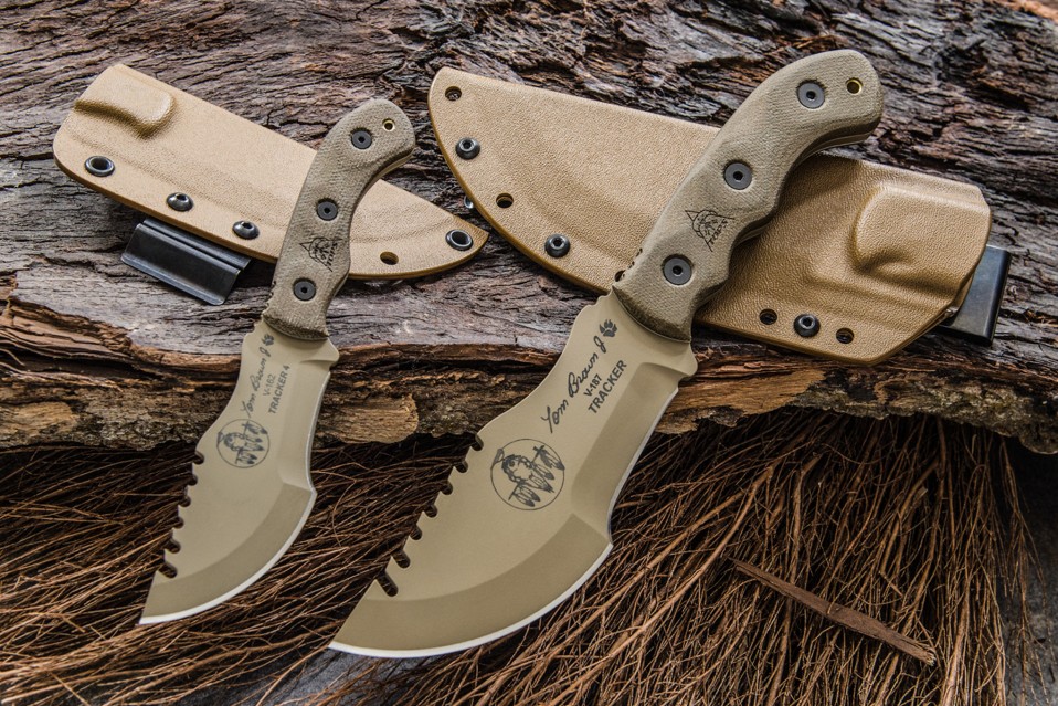 TOPS 2 New Tom Brown Tracker Knives RECOIL
