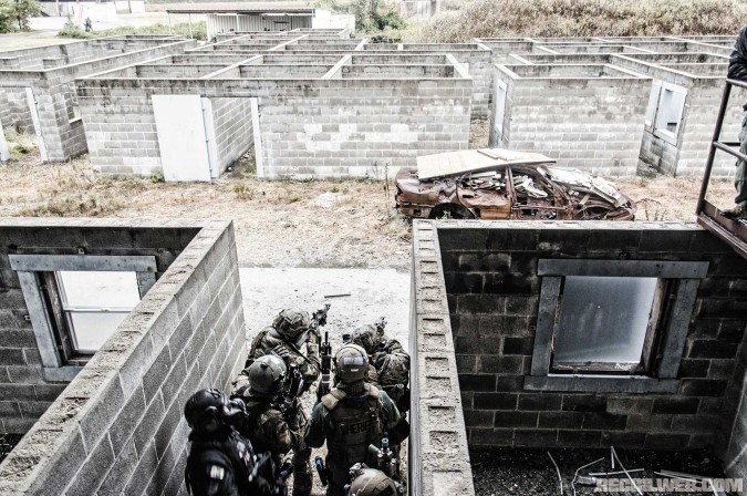 Complex structures and real obstacles make for a challenging training environment.