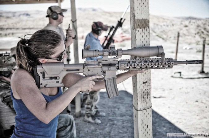 While men may have the stature to hold heavier guns more easily, a woman's attention to detail can often give her an advantage.