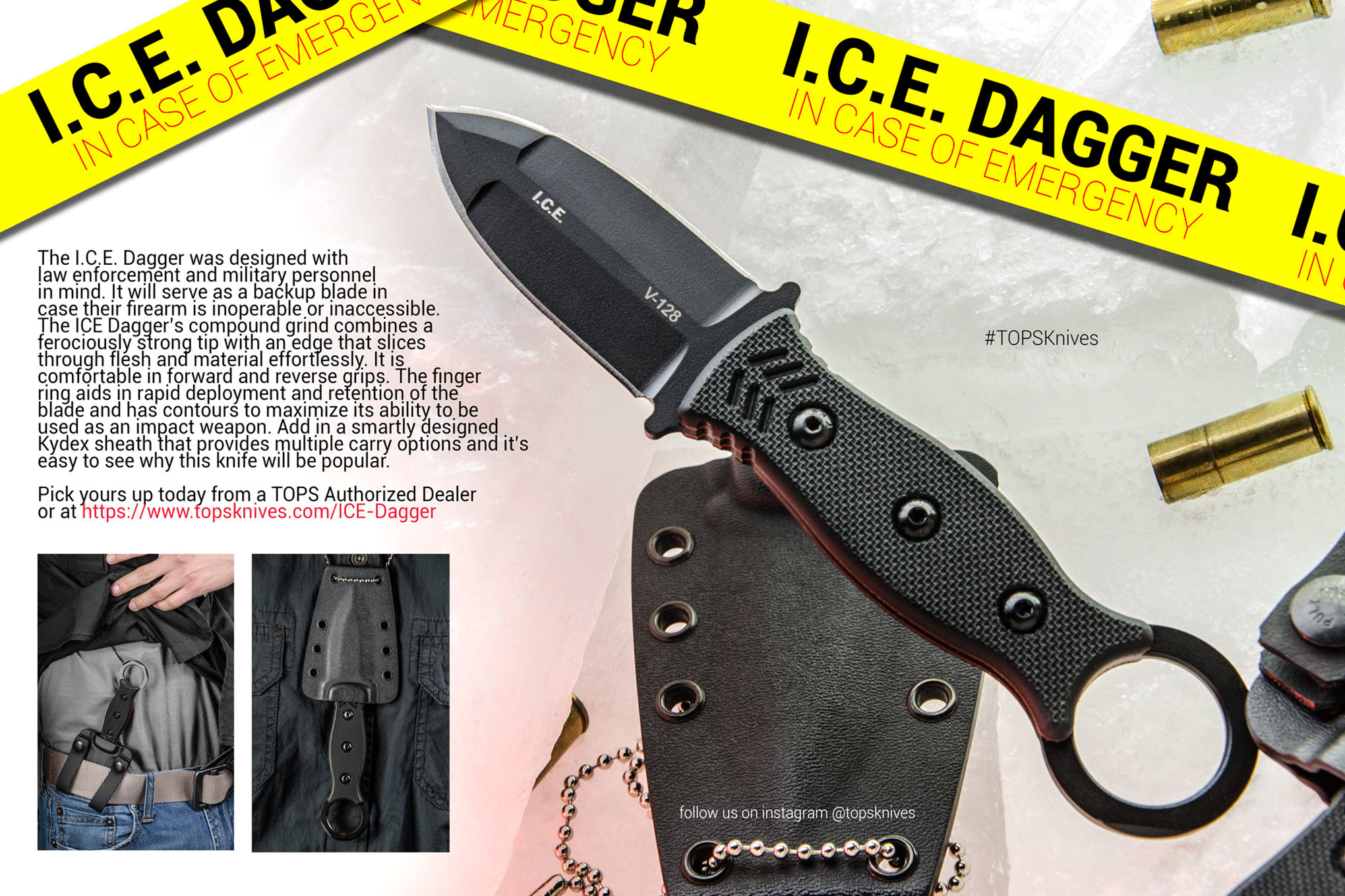 [SHOT Show 2017] TOPS Knives ICE Dagger RECOIL