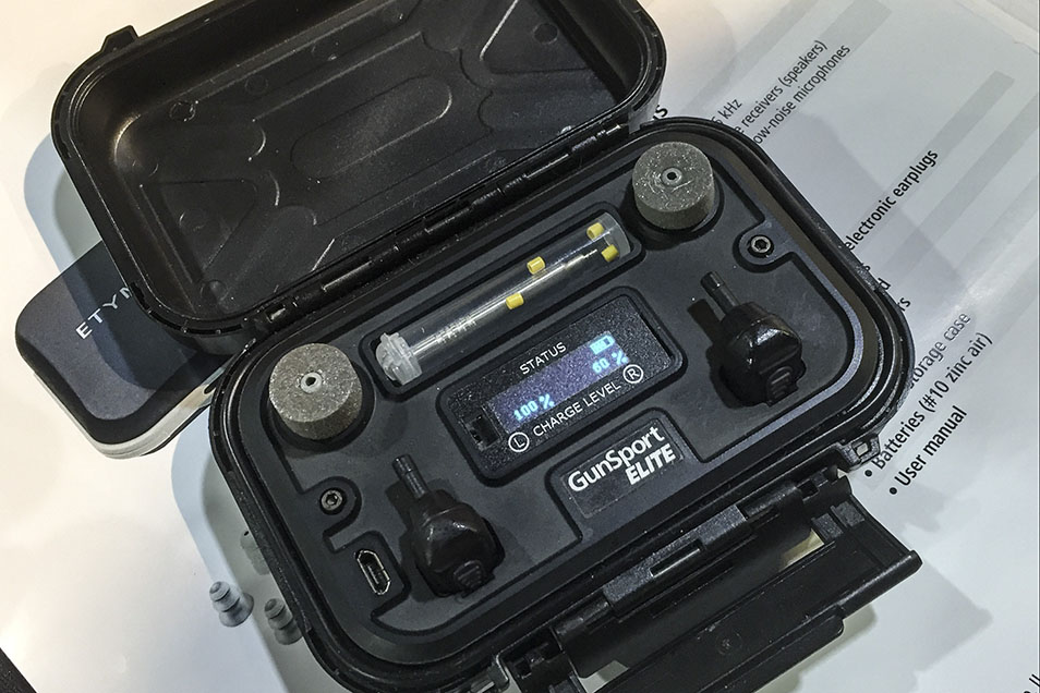 NRA 2017 Etymotic GunSport Elite Rechargeable Electronic Earplugs RECOIL