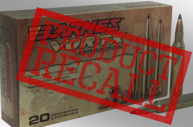 Recall on Certain Lots of Barnes VOR-TX in .300 Weatherby