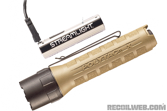 USB rechargable Streamlight PolyTac is available in Black, Yellow, or Coyote.