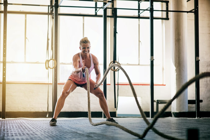 Strength training isn’t the only type of exercise to boost hormone levels. High-intensity conditioning can also do the trick. 