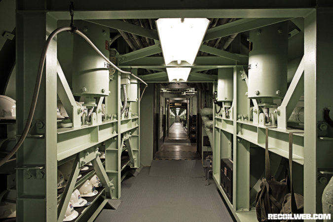Hallways and stairwells aren’t quite as cramped as a submarine, but not wholly dissimilar.