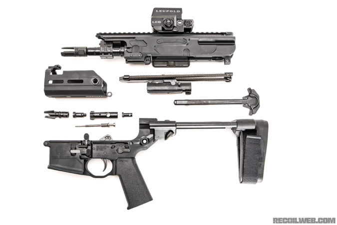 Field stripping the SIG Rattler is very straightforward and should be second nature to anyone who’s ever maintained an AR. No need to strip BCG to this level for routine cleaning, as piston operation keeps it fairly clean.