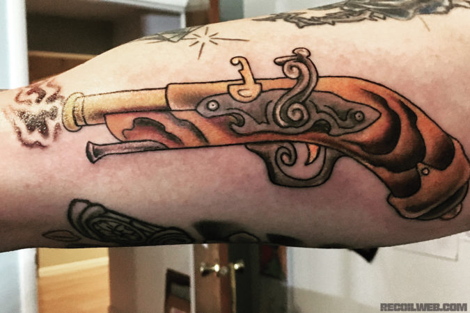 pirate gun tattoo