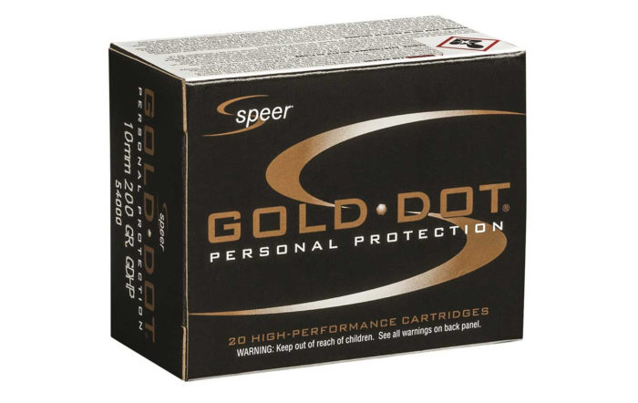 New Speer 10mm Gold Dot Defense Load