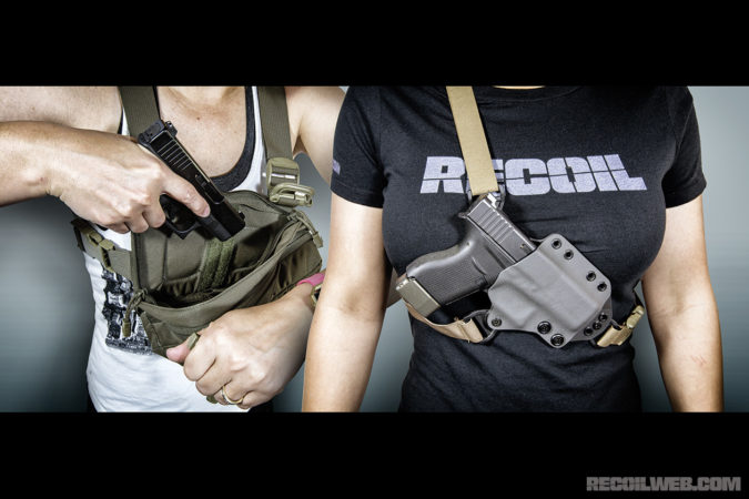 Above left: Hill People Gear’s Kit Bag. Above right: Black Point Tactical’s Outback Chest System
