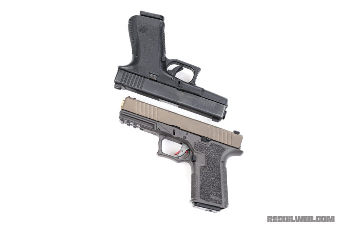 PF940CL compared to a stock Glock 19 from the early ’90s. 
