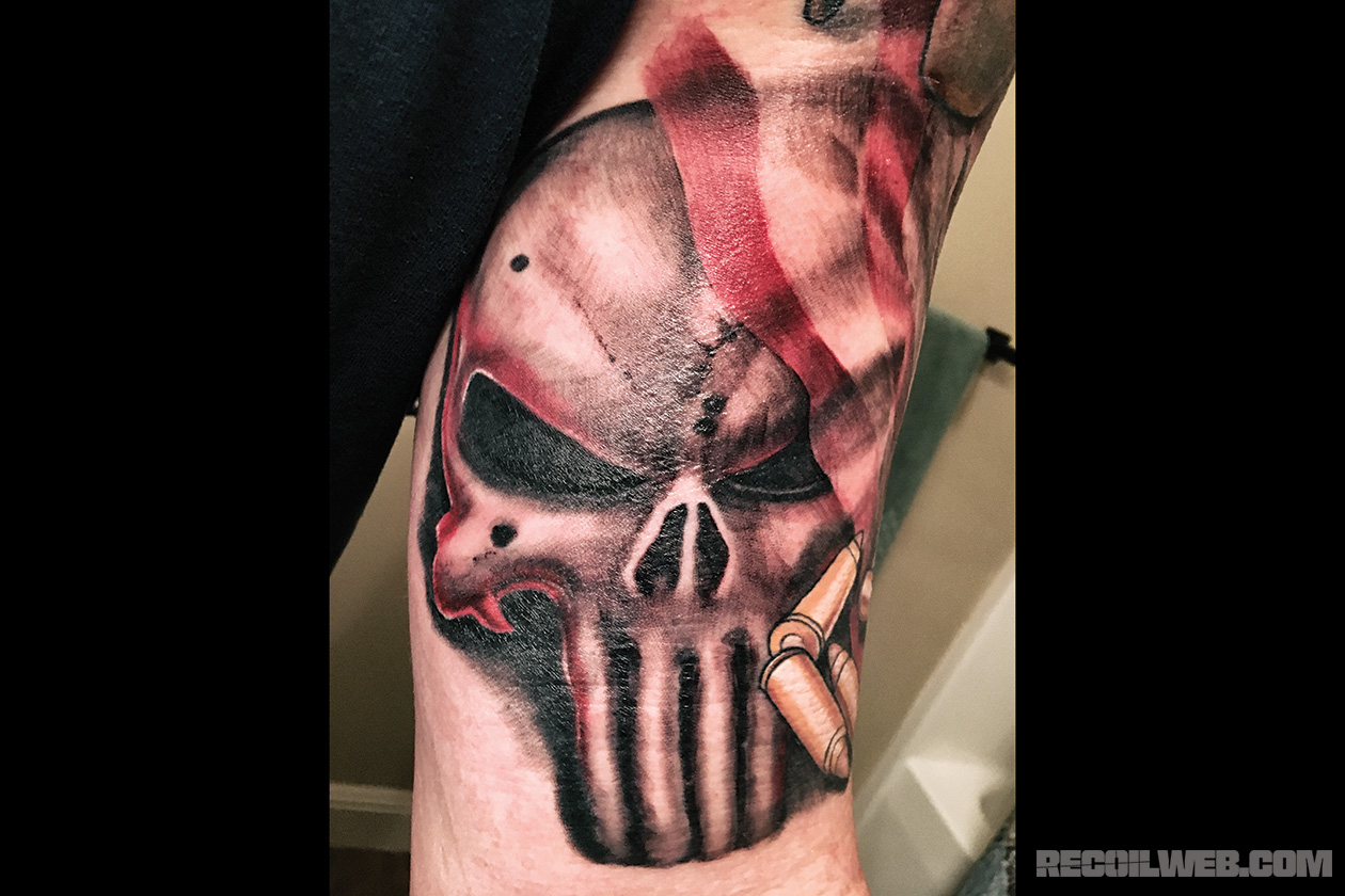 spartan helmet american flag tattoo