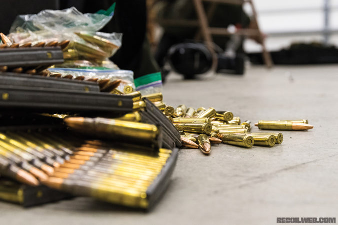 Piles of ammo on a concrete floor is usually the beginning of a good night.