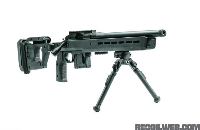 Vudoo Gunworks V-22 barreled action in Magpul Pro 700 Chassis