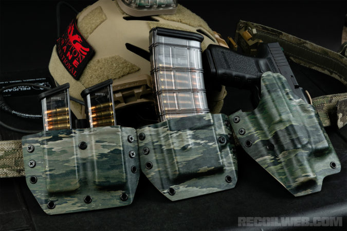 Leadfarmer, Inc. Kydex Holster, Double Pistol Mag Holder, & Single Rifle Mag Holder