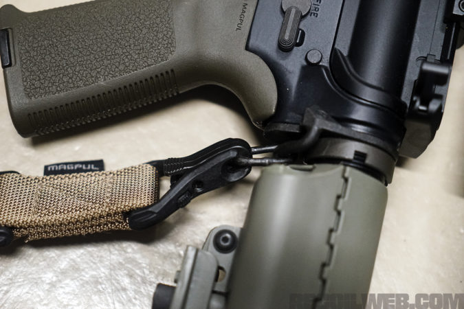 Magpul sling clips not only make it easy to remove or attach the sling...