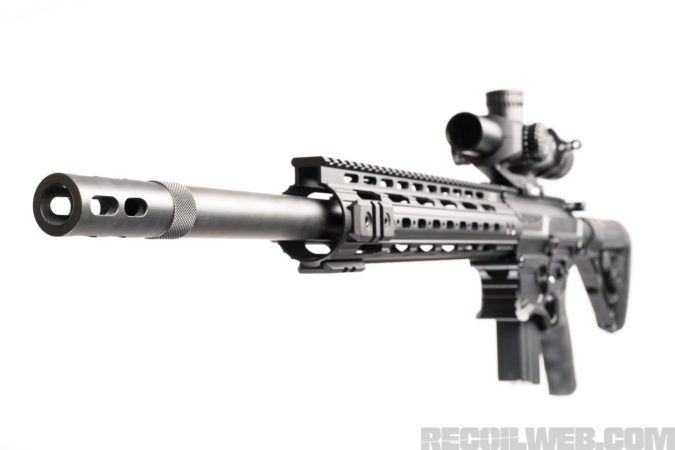 The Bighorn Armory AR-style rifle in 500 Auto Max hits like a freight train. 