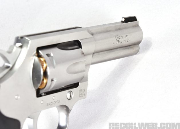 Colt King Cobra revolver frame and barrel detail
