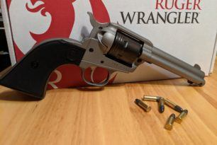 Ruger Wrangler revolver and box