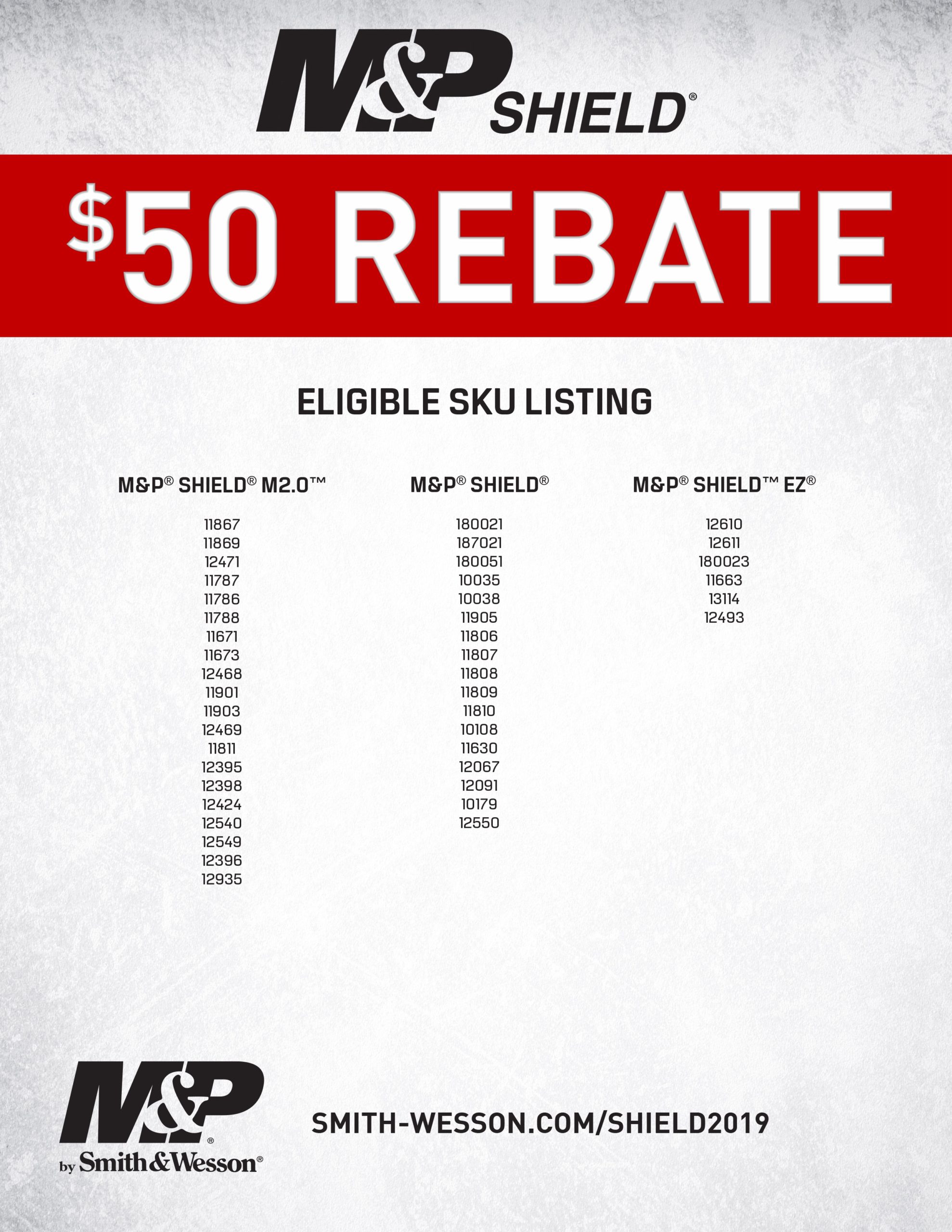 Smith Wesson Brings Back 50 Shield Rebate RECOIL