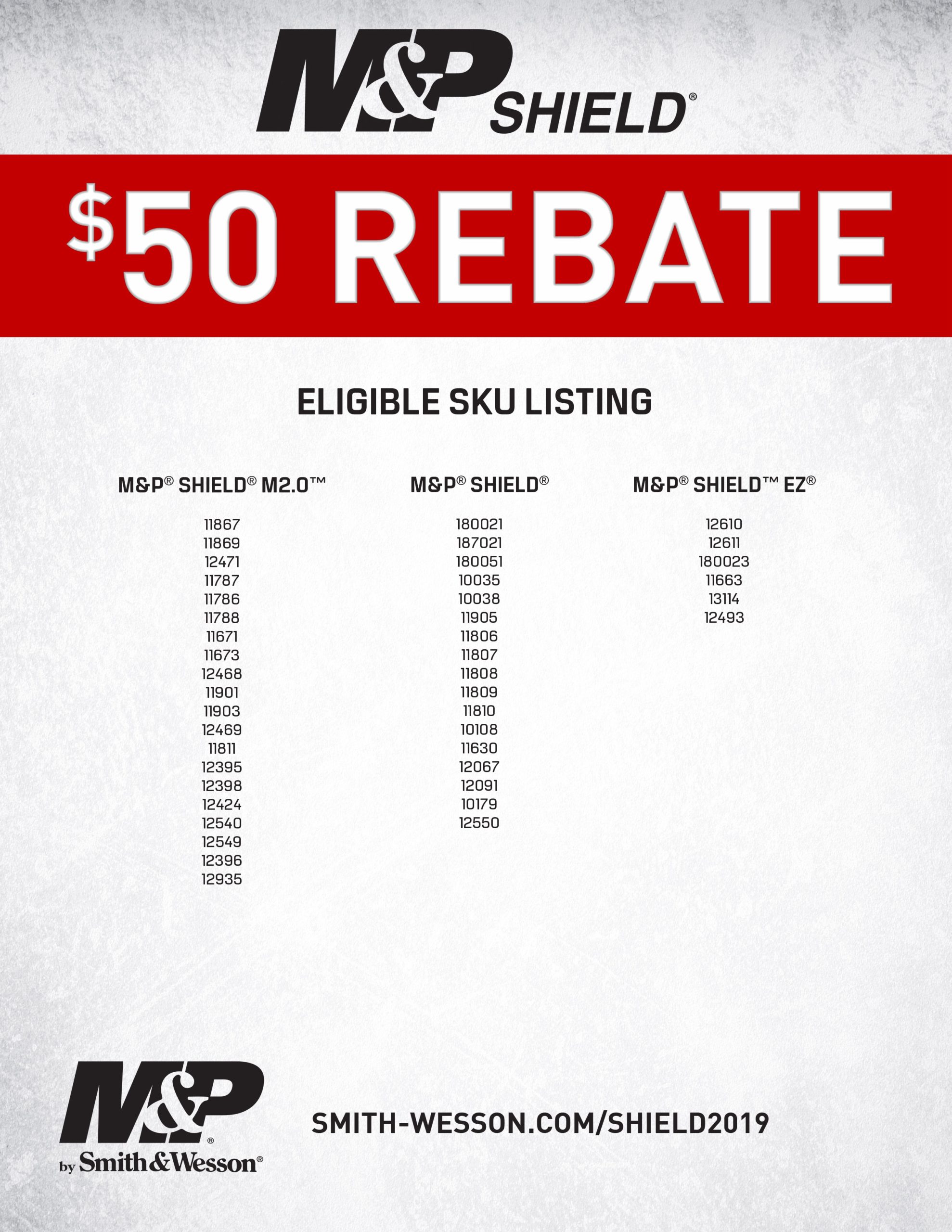 Smith Wesson Brings Back 50 Shield Rebate RECOIL
