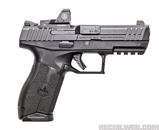 The optics-ready IWI Masada 9mm pistol. 