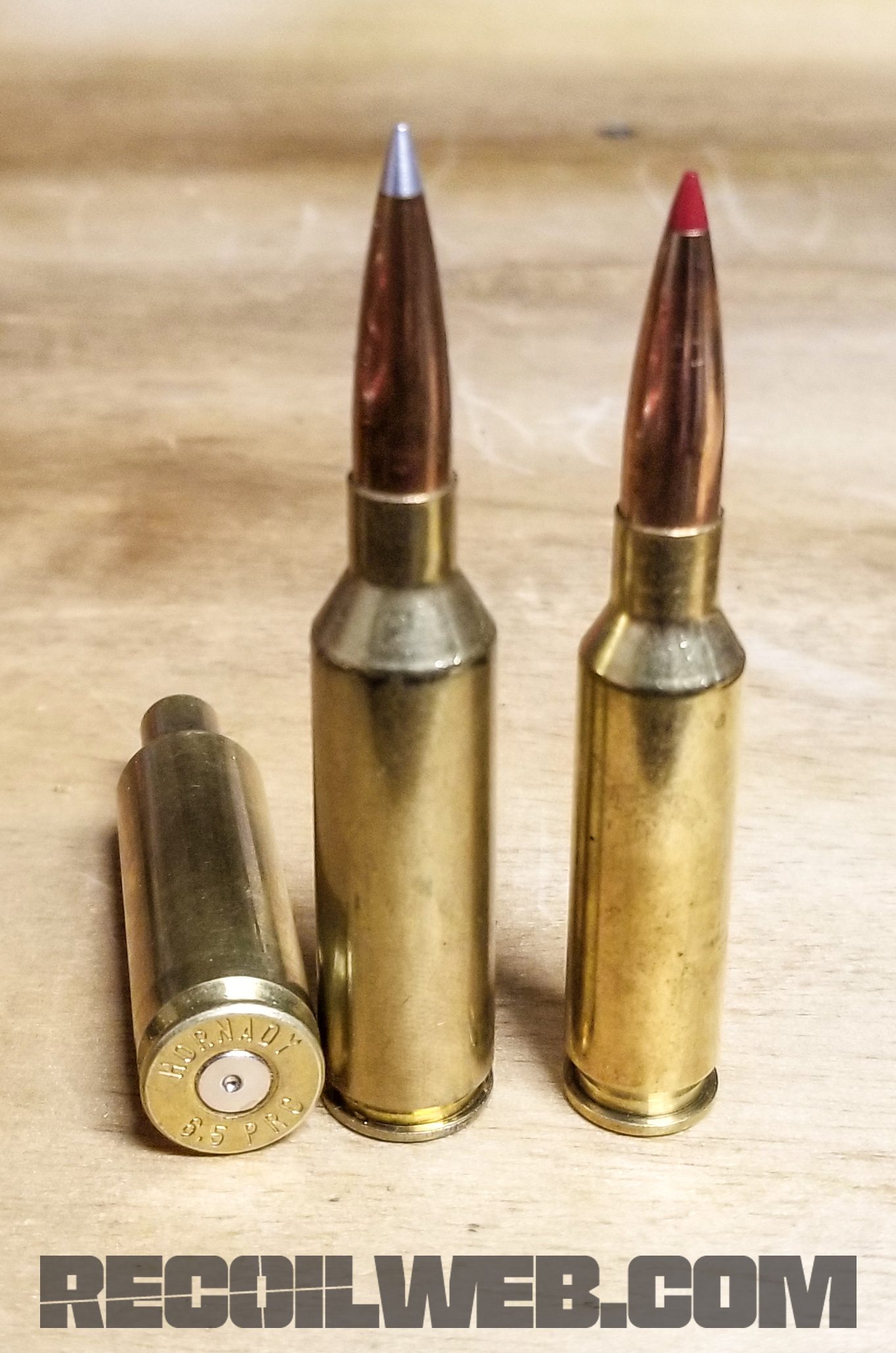 6.5 PRC with Hornady 135gr A-Tip on left, 6.5 Creedmoor with 140gr ELD-M on...