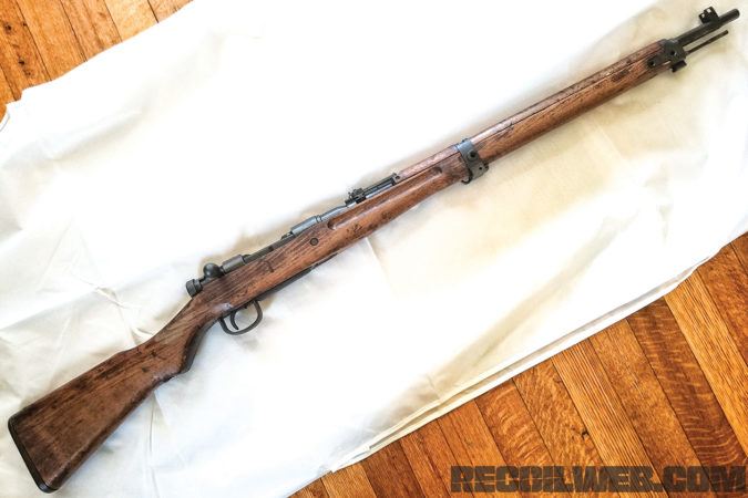 original WW2 japanese type 99 rifle early to midwar rear sling swivel w screws 