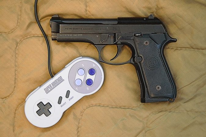 Beretta 96D and SNES controller