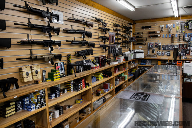 dk mags gun store rifle wall