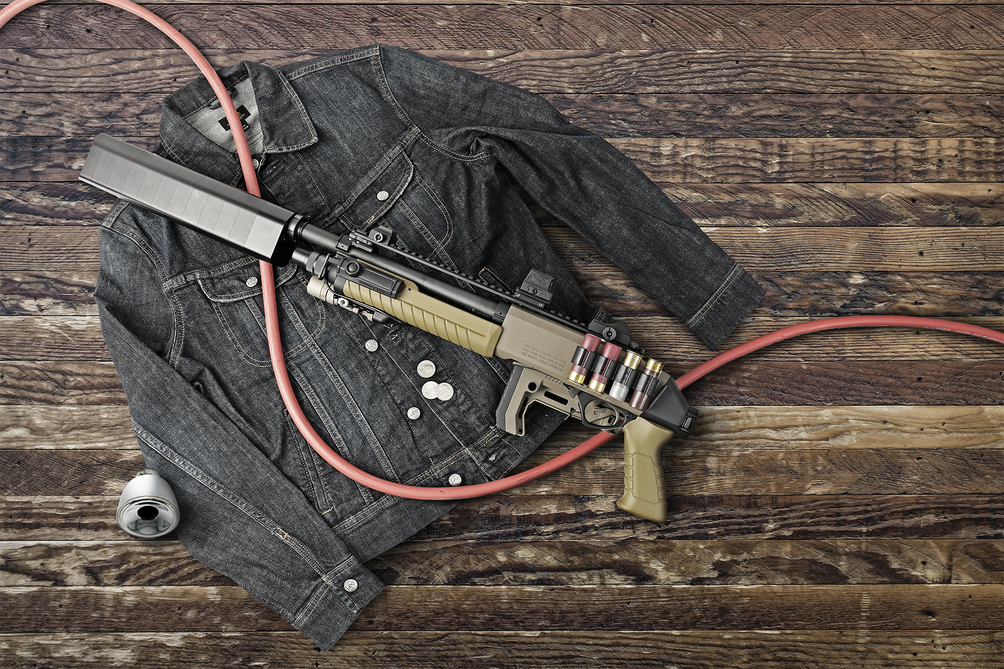 thumbnail image 2 of BO Manufacture FABARM STF/12 Airsoft Shotgun - Spring Powered Tri-Shot With Fixed Stock, 457mm Barrel 2 of 4