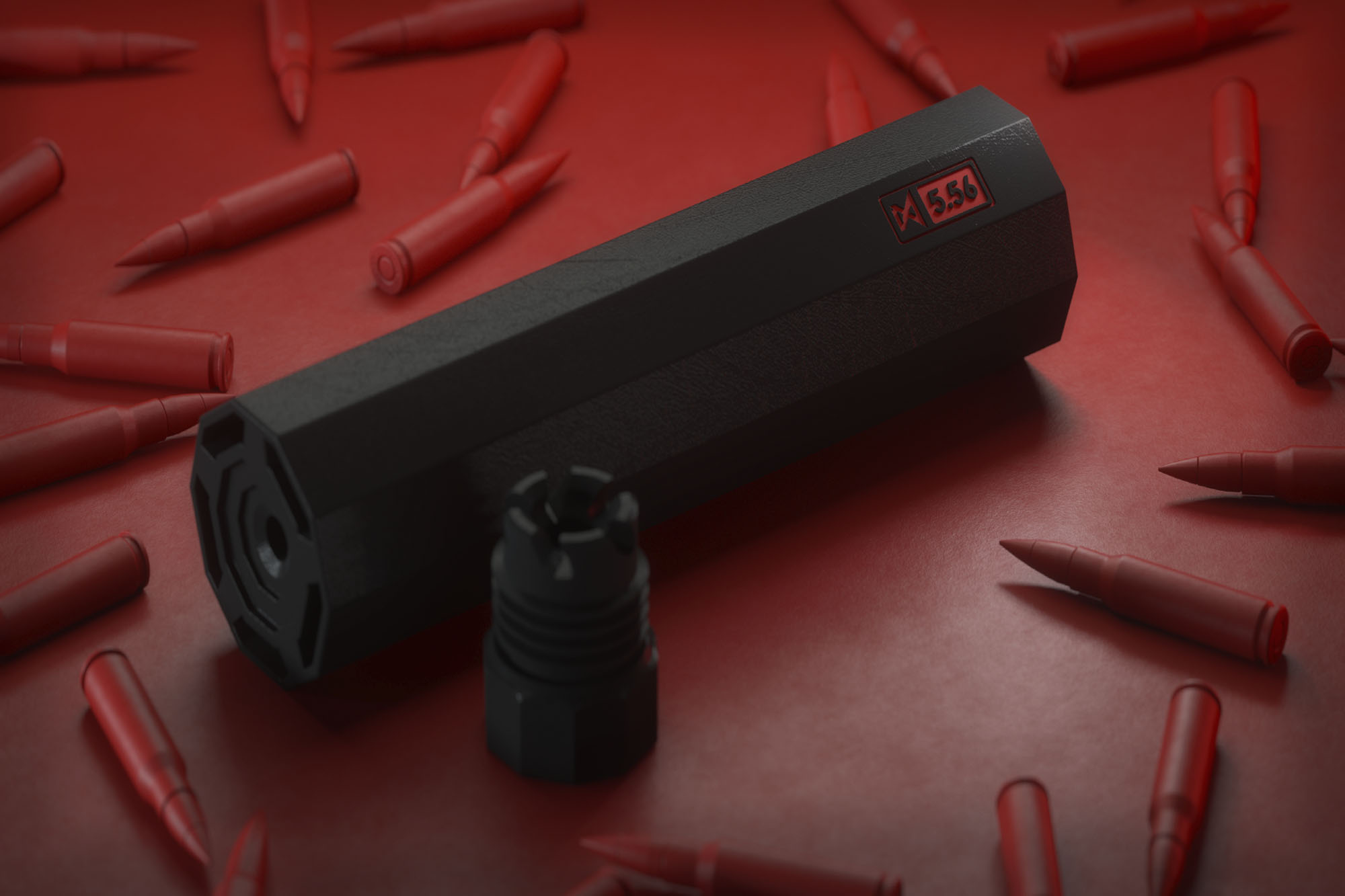 The Mute Suppressor 3D Printed and Polymer RECOIL