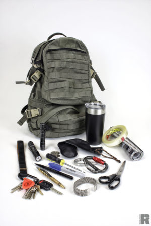 improvised weapons backpack
