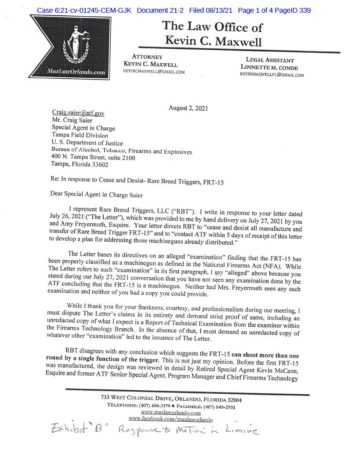 rare breed triggers ATF response letter