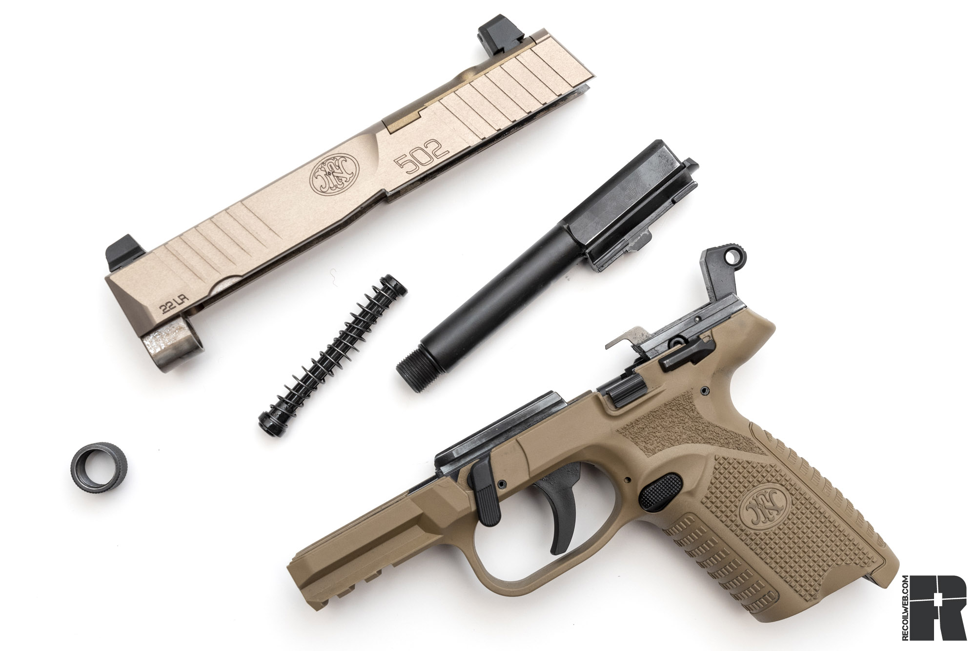 FN 502 tactical disassembled