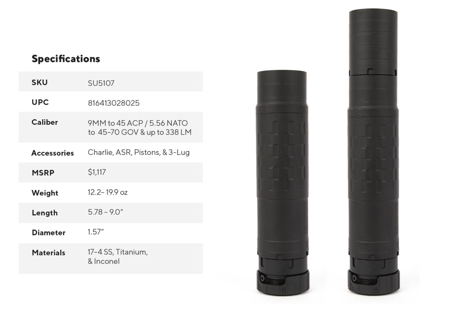Next Gen Big Bore Muffler SilencerCo Hybrid 46M RECOIL