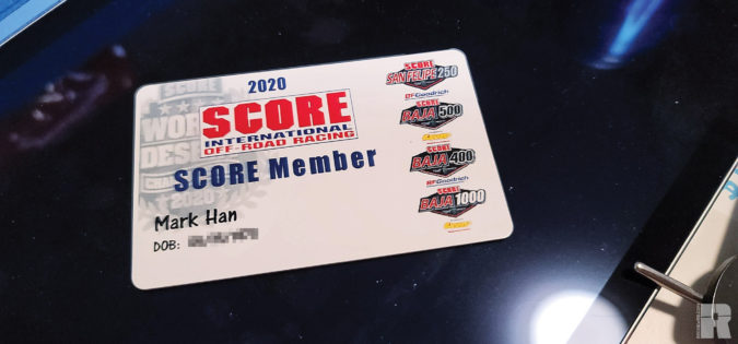 SCORE membership card