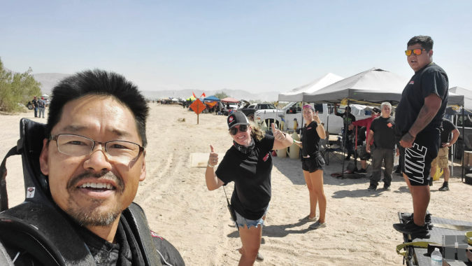 Mark Han co driving baja 500 e-ticket ride