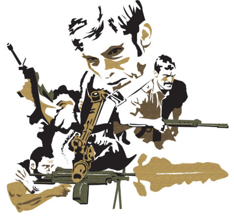 Gun guy movies illustration