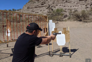 9mm revolver at the range
