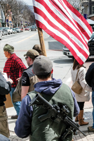 Guns Rights Groups protest Bennington vermont