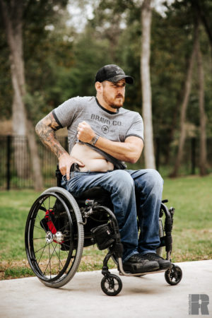 wheelchair concealed carry : Note the holster angle is straight up and down, not canted forward, allowing for a high grip and natural wrist angle.