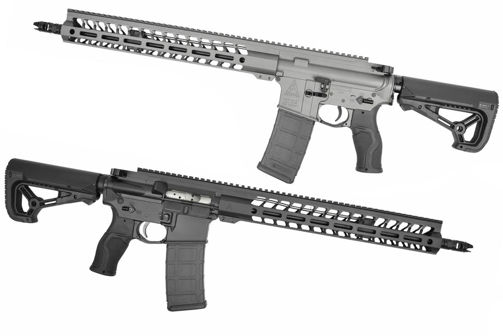 ATAC Defense Integrated Rail Platform mounted on two AR-15s