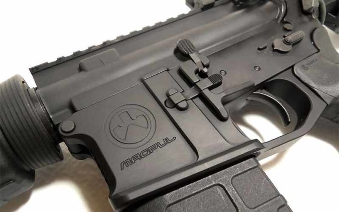 Norgon ambi mag release on an AR-10 Lower