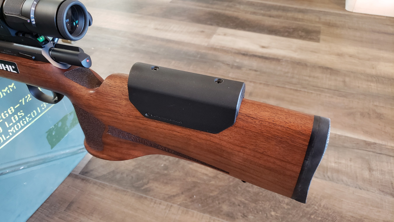 This cheek piece for a 1022 stock just so happens to fit on the 457 MTR