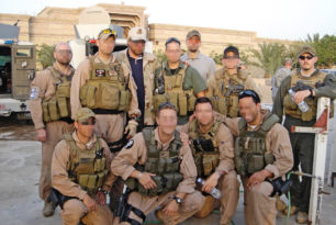 Blackwater contractors in the Green Zone, Baghdad, 2007.