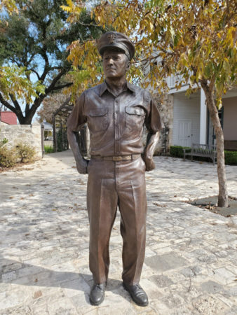 Admiral Chester W. Nimitz Statue outside the Nimitz Gallery.