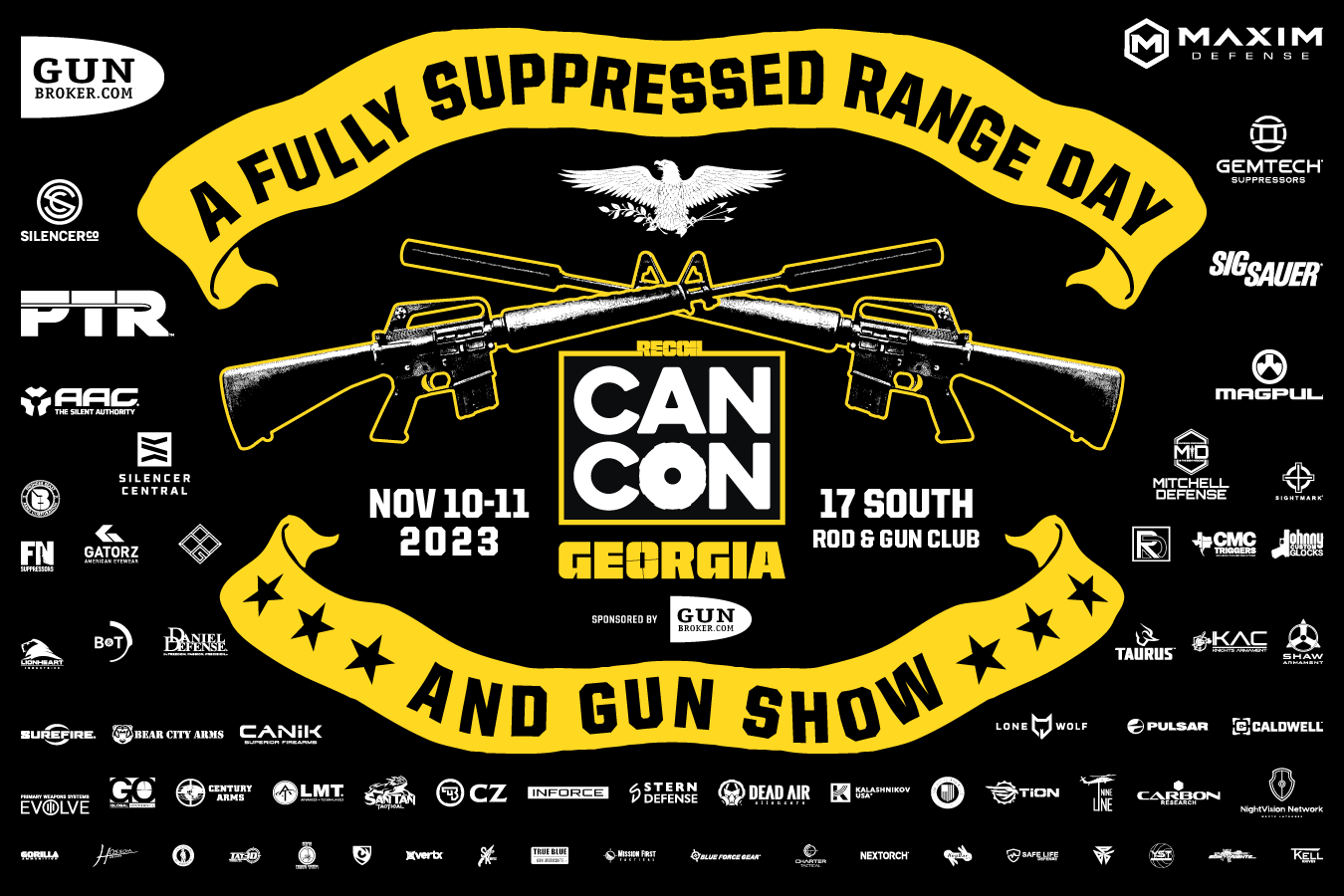 CANCON A Fully Suppressed RECOIL Range Day! Veterans Day Weekend! in Savannah,